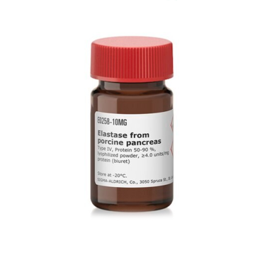 Sigma-Aldrich E0258 Elastase from porcine pancreas Type IV, Protein 50-90 %, lyophilized powder, ≥4.0 units/mg protein (biuret) 20 mg