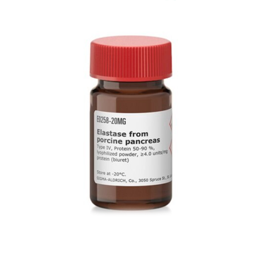 Sigma-Aldrich E0258 Elastase from porcine pancreas Type IV, Protein 50-90 %, lyophilized powder, ≥4.0 units/mg protein (biuret) 20 mg