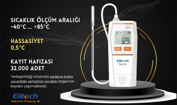 Elitech Tlog 10E Kablolu Sıcaklık Kayıt Cihazı -40... 85 °C