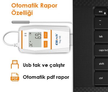 Elitech Tlog 10E Kablolu Sıcaklık Kayıt Cihazı -40... 85 °C