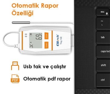 Elitech Tlog 10E Kablolu Sıcaklık Kayıt Cihazı -40... 85 °C
