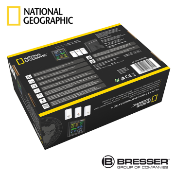 BRESSER NATIONAL GEOGRAPHIC™ VA Renkli LCD Ekranlı Thermo - Hygro Hava İstasyonu - (Dahili 3 Sensörlü)