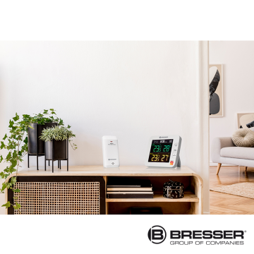 BRESSER Tuya Smart Akıllı Ev 7 Kanallı Termometre - Higrometre (Dahili Sensör 1 Adet) - (Beyaz)