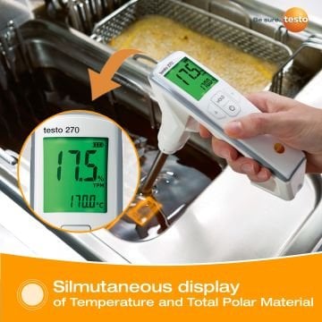 Testo 270 Kızartma Yağı Ölçüm Cihazı %0.5... %40.0 TPM / -40… +150 °C