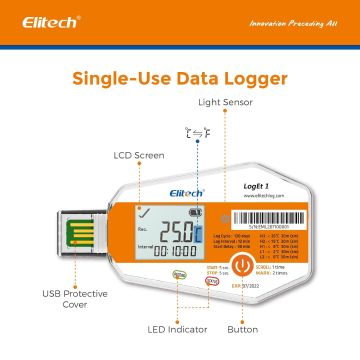 Elitech LogEt 1 Tek Kullanımlık Sıcaklık Veri Kaydedici -30... +70 ℃