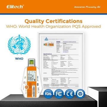 Elitech LogEt 1 TH Tek Kullanımlık Sıcaklık ve Nem Veri Kaydedici -30... +70 ℃ / 0%... 100% RH