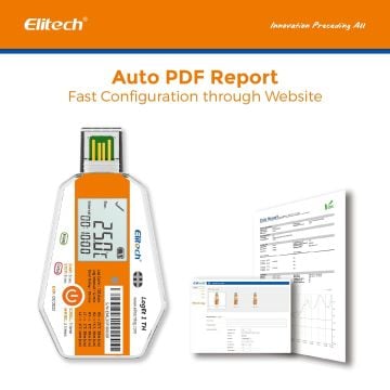 Elitech LogEt 1 TH Tek Kullanımlık Sıcaklık ve Nem Veri Kaydedici -30... +70 ℃ / 0%... 100% RH