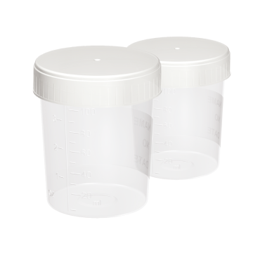 Fıratmed Polipropilen Non-Steril İdrar Numune Kabı 100 mL / Yazılabilir Özel Alan / Üç Çevrimli Özel Kapak / 700 Adet / Koli