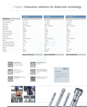 IKA T 10 Standard Ultra-Turrax® PCR Kit Homojenizatör