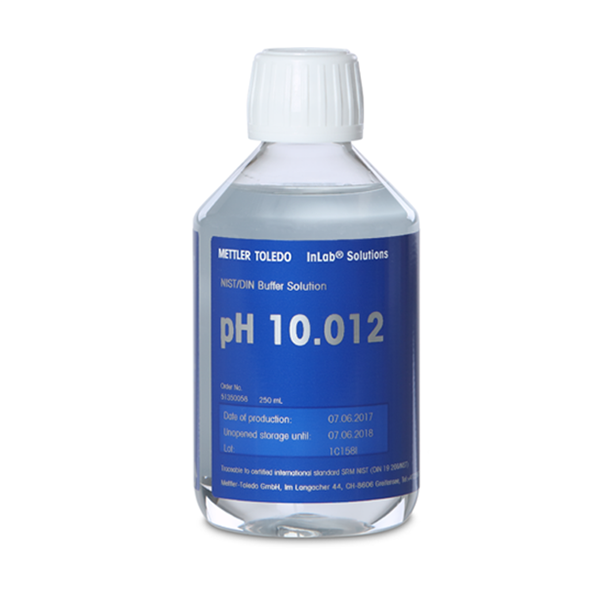 Mettler Toledo NIST/DIN buffer pH 10.012 Kalibrasyon Çözeltisi ISO 19266'ya Uygun 250 mL