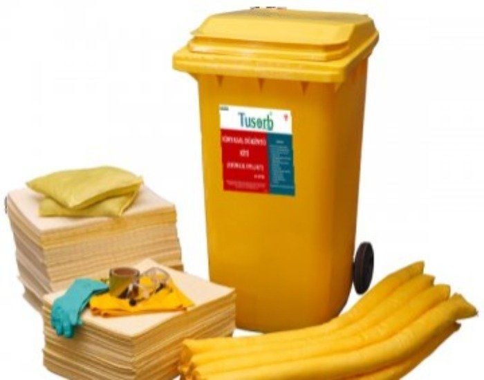 TUSORB Kimyasal Döküntü Kiti (Chemical Spill Kit) Plastik Tekerlekli Konteyner 250 LT