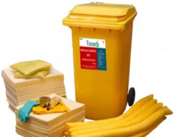 TUSORB Kimyasal Döküntü Kiti (Chemical Spill Kit) Plastik Tekerlekli Konteyner 250 LT