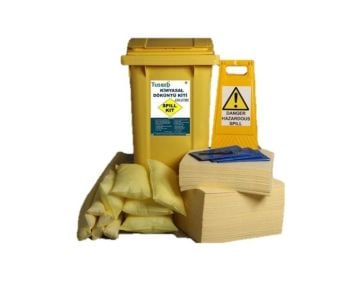 TUSORB Kimyasal Döküntü Kiti (Chemical Spill Kit) Plastik Tekerlekli Konteyner 250 LT