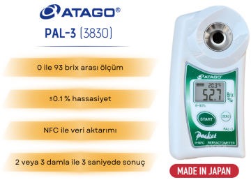 ATAGO 3830 PAL-3 Dijital Refraktometre 0.0... 93.0 %Brix