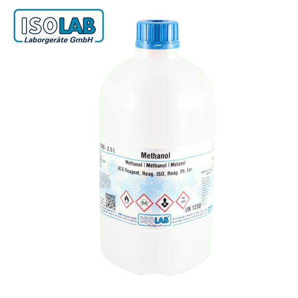ISOLAB 947.046.2500 Methanol ACS Reagent, Reag. ISO, Reag. Ph. Eur  CAS No.: 67-56-1 2.5 L