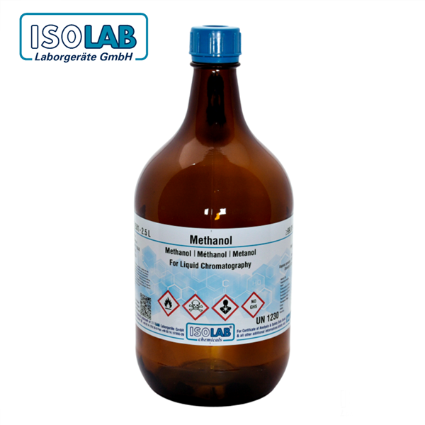 ISOLAB 947.047.2501 Methanol for Liquid Chromatography CAS No.: 67-56-1 2.5 L Cam Şişe