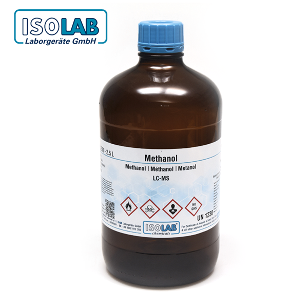 ISOLAB 947.048.2501 Methanol ≥ 99.9% LC-MS CAS No: 67-56-1 2.5 L Cam Şişe