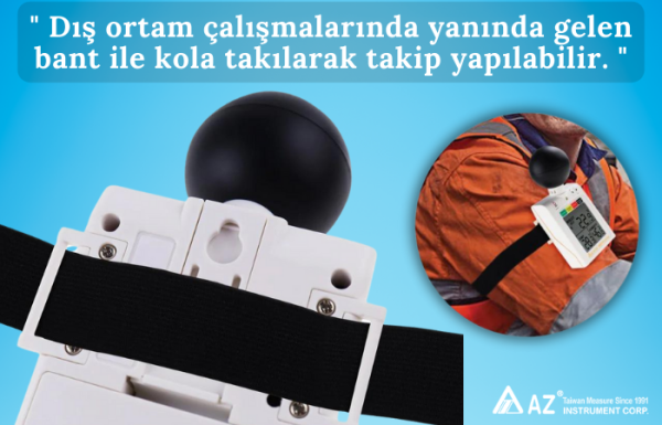 AZ 87783 Giyilebilir WBGT Denetleyici | Sıcak Çarpması Önleme Cihazı