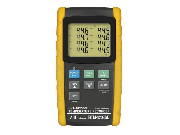 Lutron BTM-4208SD 12 Kanal Sıcaklık Kayıt Cihazı