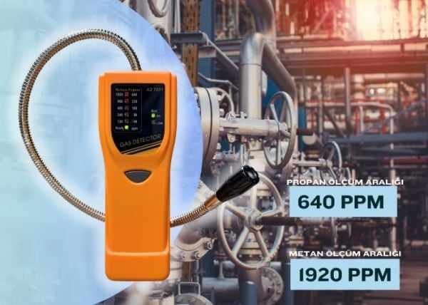 AZ 7201 Yanıcı Gazlar İçin Kaçak Dedektörü
