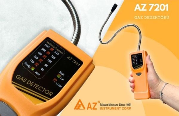 AZ 7201 Yanıcı Gazlar İçin Kaçak Dedektörü