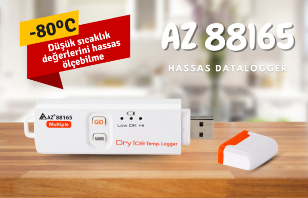 AZ 88165 Aşı İlaç ve Hassas Ürün Taşıma Isı Kayıt Cihazı | Pil Ömrü Kadar Kullanımlı