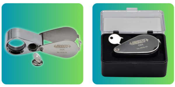 İnsize 7515-10 Katlanır El Tipi Işıklı Lup 10X
