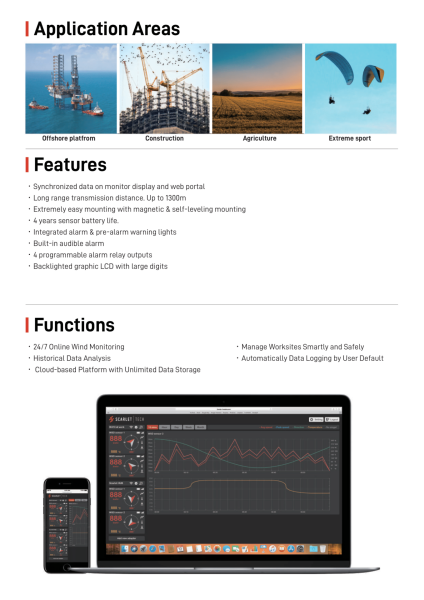 Scarlet-Tech WINDPRO WEB TABANLI UZAKTAN ANEMOMETRE