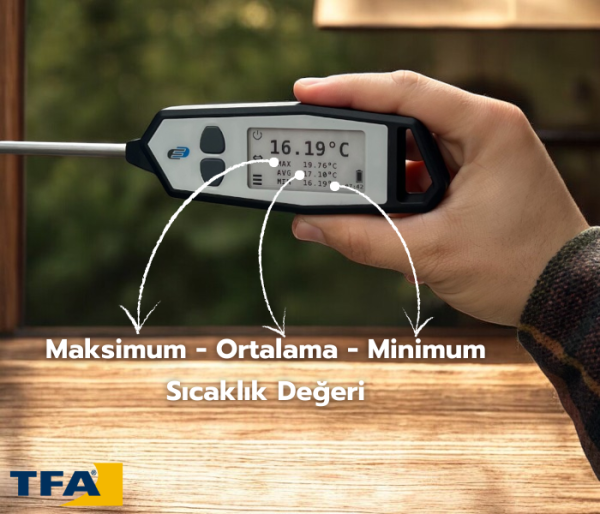 TFA 31.1064.01 V315 Yüksek Hassasiyetli Problu Termometre 0.05°C