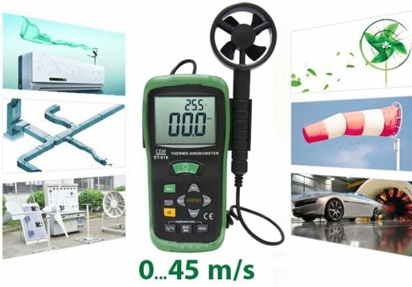 Cem DT-618 Hava Hızı ve Sıcaklık Ölçer