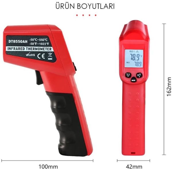 LYK DT8550AH Lazerli Dijital Termometre 550°C