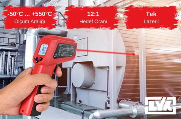 LYK DT8550AH Lazerli Dijital Termometre 550°C