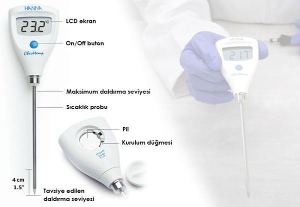 Hanna HI98501 Çok Hassas Problu Termometre 0.2ºC