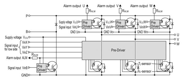 Fuji Electric 7MBP50XFN120-50 igbt Modül