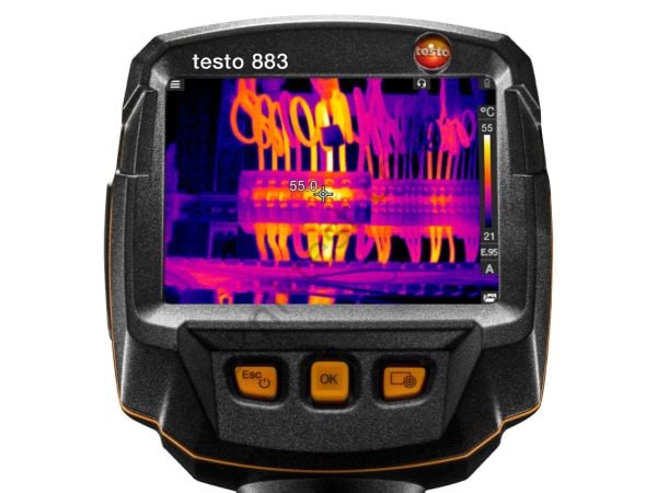 Testo 883 Termal kamera (320 x 240 piksel, manuel odak, app, lazer)