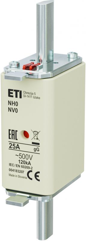 Eti NH0 gG 25A/500V