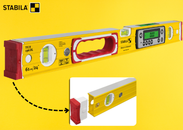 Stabila 19829 TECH 196 DL Elektronik Eğim Ölçer Su Terazisi 61cm