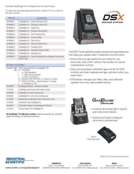 INDUSTRIAL SCIENTIFIC GAS BADGE PRO TAŞINABİLİR PH3 (Fosfin) GAZ DEDEKTÖRÜ