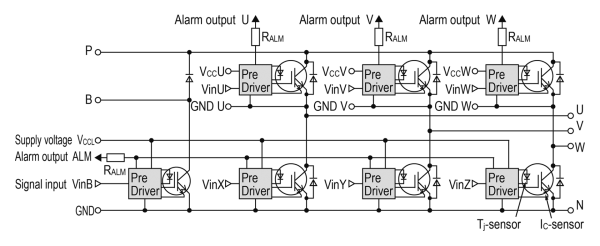 Fuji Electric 7MBP75VDN120-50 igbt Modül