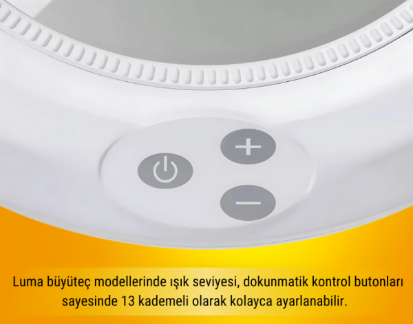 Luma Geniş Mercekli Ayaklı Büyüteç | Ayarlanabilir Led Işığı