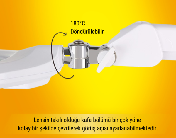 Luma Geniş Mercekli Ayaklı Büyüteç | Ayarlanabilir Led Işığı