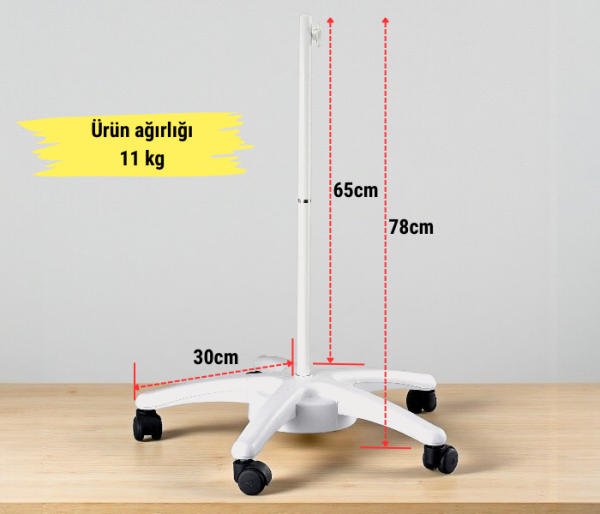 Luma Geniş Mercekli Ayaklı Büyüteç | Ayarlanabilir Led Işığı