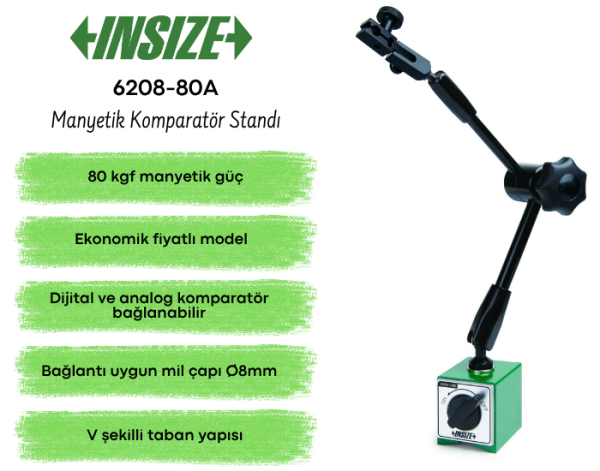 İnsize 6208-80A Universal Manyetik Ayak
