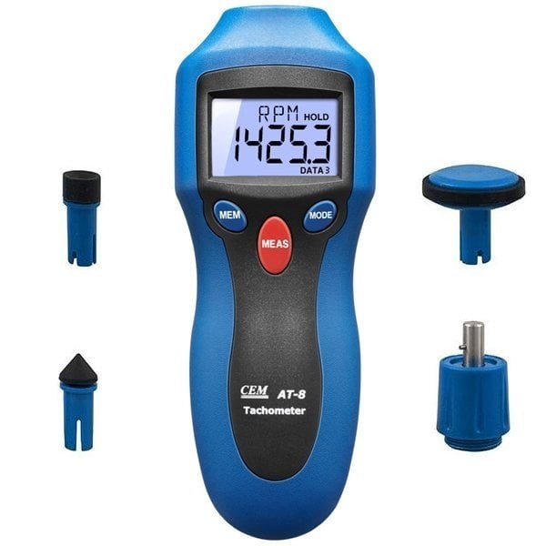 CEM AT-8 Hem Temaslı Hem Temassız Devir ölçer Takometre