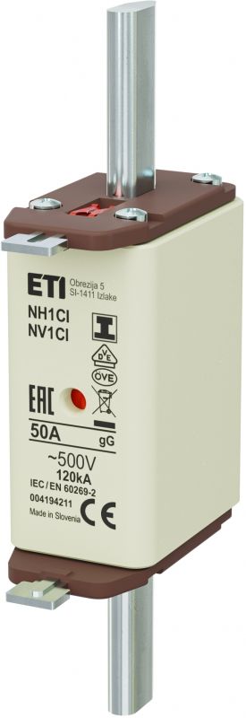 Eti NH1C/I gG 50A/500V