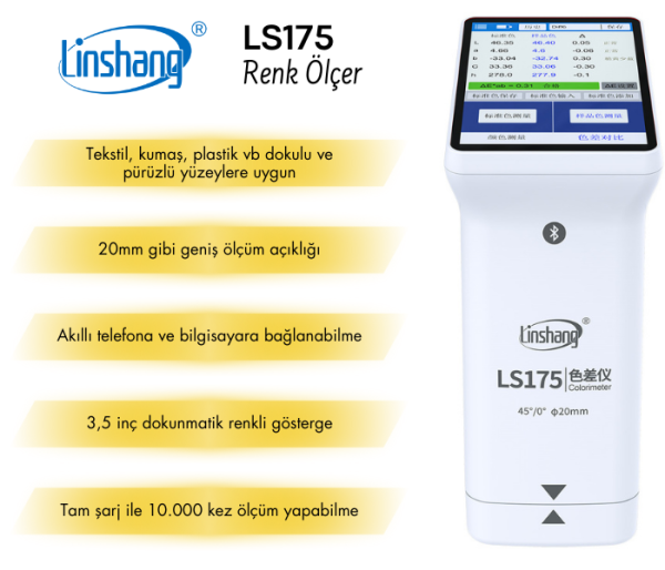 LS175 Tekstil Renk Ölçer | 20mm Ölçüm Açıklığı