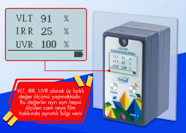 LS110A Cam Işık Geçirgenlik Ölçer | Cam Film Test Cihazı