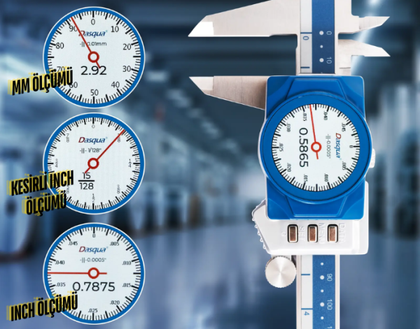 Dasqua 3004-0005 Dijital Göstergeli IP67 Saatli Kumpas | 0-150mm