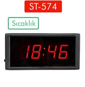 ST-574 Işıklı Termometre Saat