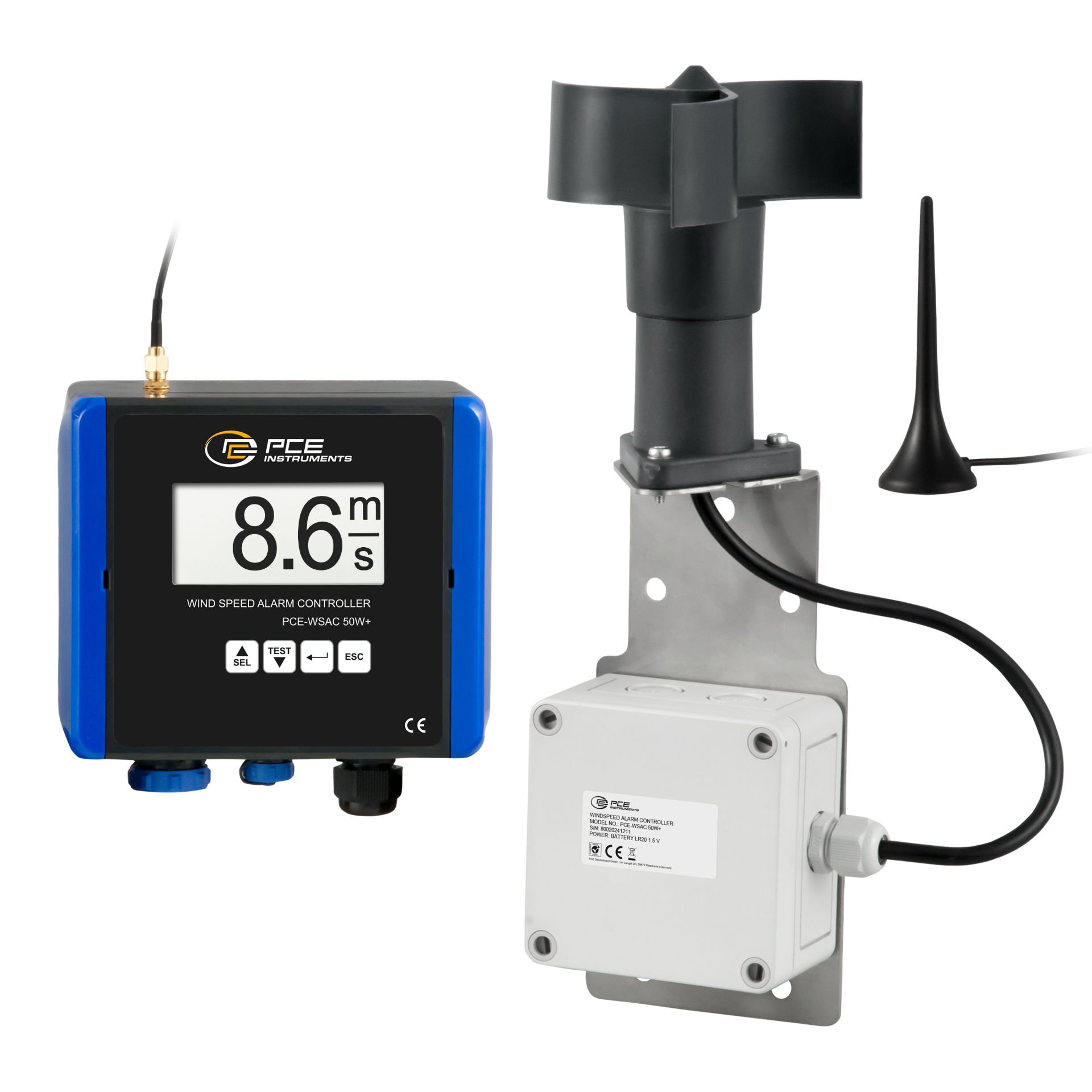 PCE-WSAC 50W+ 230 Rüzgar Ölçer
